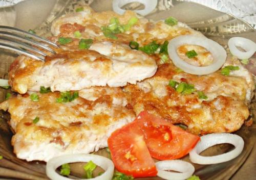 Шницель из куриной грудки в сухариках. Шницель из куриной грудки в сухариках.