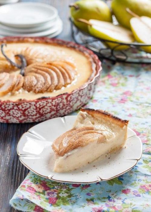 Тарт с крем-брюле и запеченными грушами. 01 Тарт с крем-брюле и запеченными грушами. 01