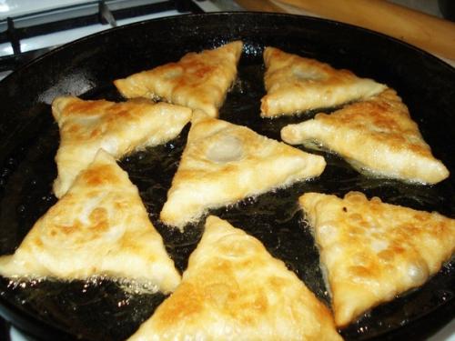 Cлоёная самса с мясом. 07