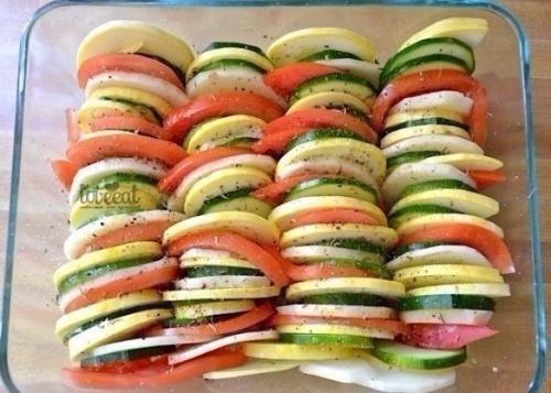 Весенняя радуга: разноцветные овощи, запеченные с сыром. 04 Весенняя радуга: разноцветные овощи, запеченные с сыром. 04