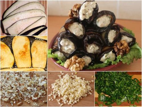 Фаршированные баклажаны сырно - ореховой начинкой. Фаршированные баклажаны сырно - ореховой начинкой.