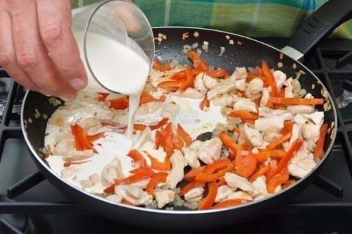 Куриное Филе в сливках с перцем. 03