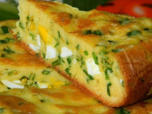 Домашний пирог с зеленым луком и яйцом. 07 Домашний пирог с зеленым луком и яйцом. 07