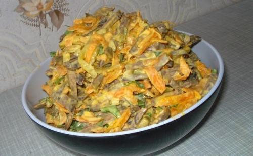 Печёночный салат. Ингредиенты: Печёночный салат. Ингредиенты: