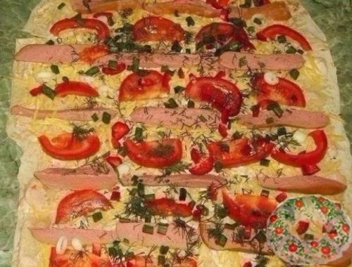 Фаршированный лаваш запечённый в духовке. 03 Фаршированный лаваш запечённый в духовке. 03