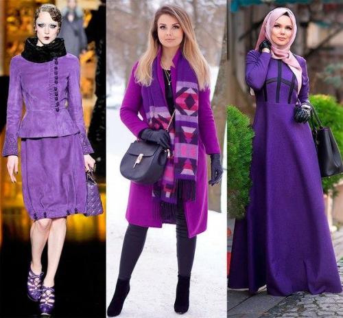 Фиолетовый цвет в одежде. 01 Фиолетовый цвет в одежде. 01