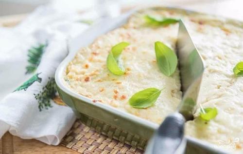 Лазанья из кабачков с курицей.