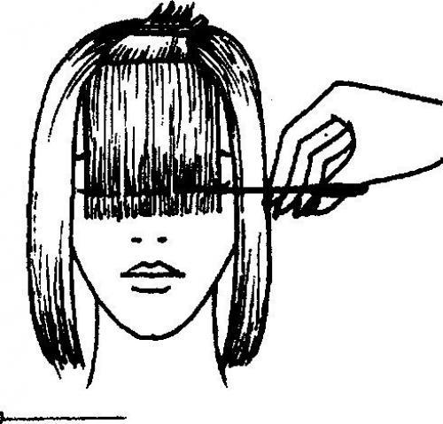 Как подстричь прямую чёлку самостоятельно. 02