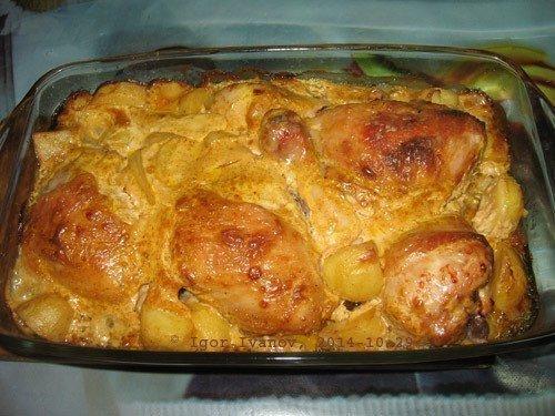 Курочка в маринаде вместе с картошкой в ДУХОВКЕ. 02 Курочка в маринаде вместе с картошкой в ДУХОВКЕ. 02