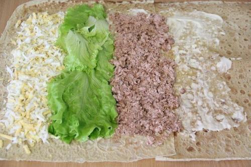 Рулет из лаваша с печенью трески. 03 Рулет из лаваша с печенью трески. 03