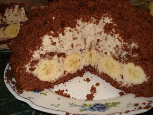 Торт Крот.   Он же Норка Крота или бананы в снегу. 01 Торт Крот.   Он же Норка Крота или бананы в снегу. 01