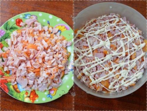 Салат с копченой курицей. 02 Салат с копченой курицей. 02