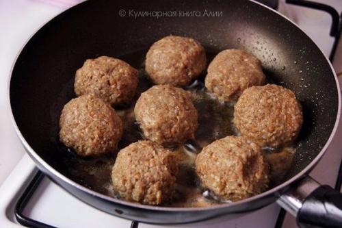 Тефтели с гречневой крупой. 02 Тефтели с гречневой крупой. 02