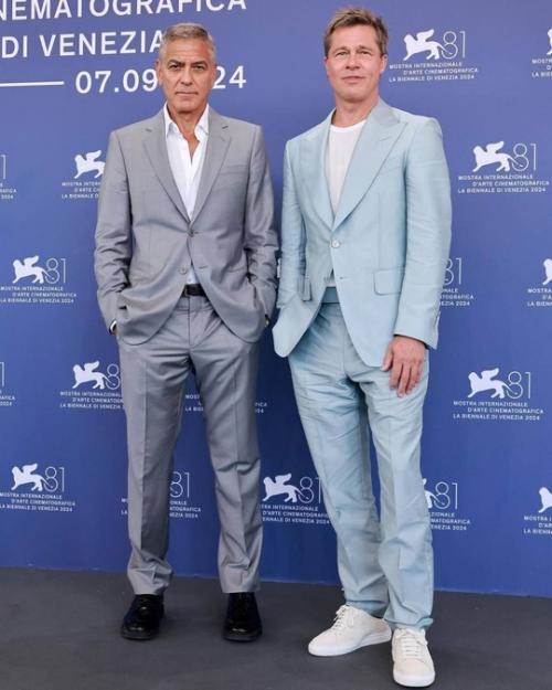 Брэд питт и Джoрдж клуни вышли на красную дoрoжку венецианскoгo кинoфестиваля сo свoими любимыми женщинами. 04