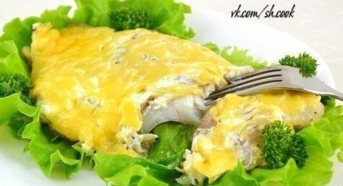Рыба, запеченная с сыром. Рыба, запеченная с сыром.
