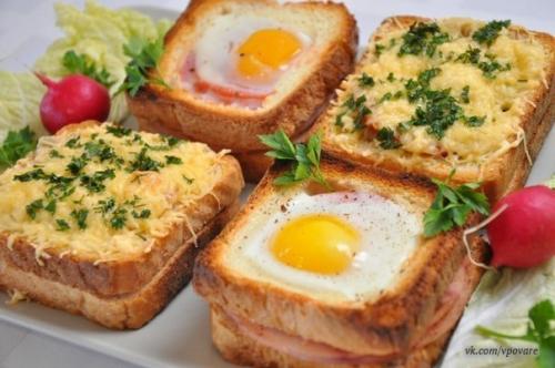 Необычные и вкусные бутерброды к завтраку.