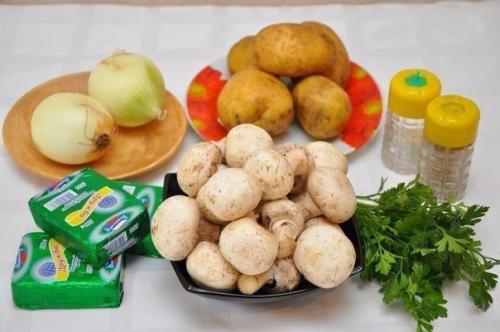 Грибной суп с сыром. 01