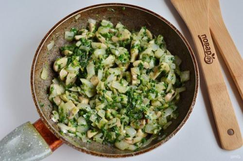 Быстрый куриный пирог со шпинатом и грибами. 02 Быстрый куриный пирог со шпинатом и грибами. 02