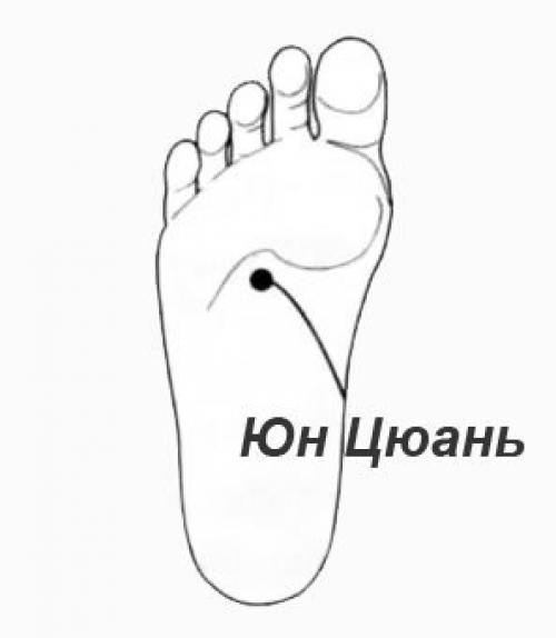 Точка Юн-цюань. Замедление процессов старения - воздействие на точку Юн юань.