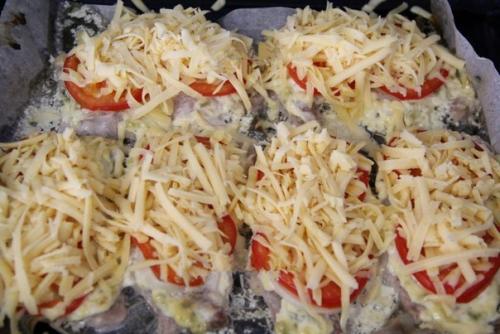 Свинина, запеченная с помидорами и сыром. 05 Свинина, запеченная с помидорами и сыром. 05