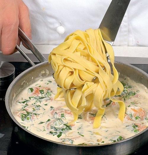 Фетучини с креветками в сливочном соусе. 04 Фетучини с креветками в сливочном соусе. 04