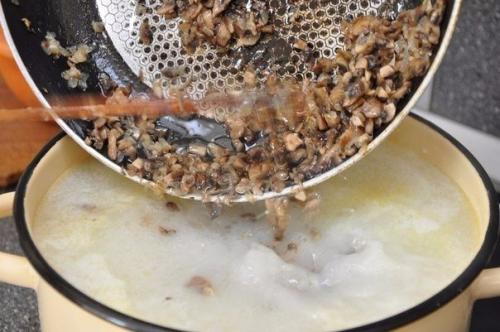 Грибной суп с сыром. 04