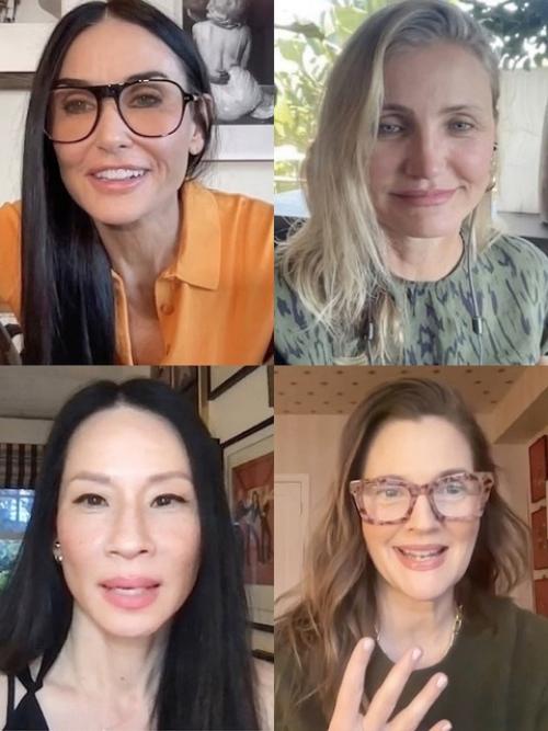 Культовый квартет фильма Ангелы Чарли во главе с Деми Мур и Кэмерон диаз спустя 22 года после премьеры. 02