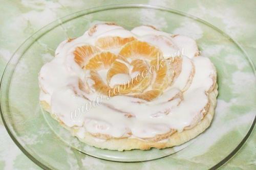 Сметанный торт с фруктами. 02 Сметанный торт с фруктами. 02