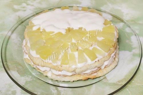 Сметанный торт с фруктами. 03 Сметанный торт с фруктами. 03