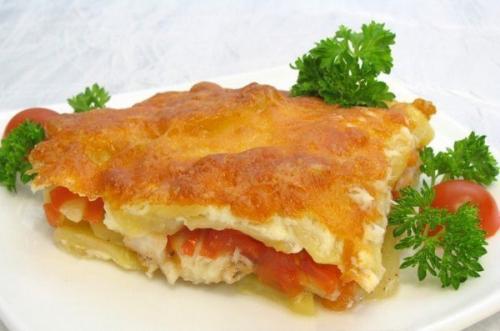 Запеканка с картофелем и рыбкой. Запеканка с картофелем и рыбкой.