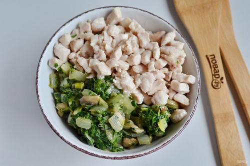 Быстрый куриный пирог со шпинатом и грибами. 03 Быстрый куриный пирог со шпинатом и грибами. 03