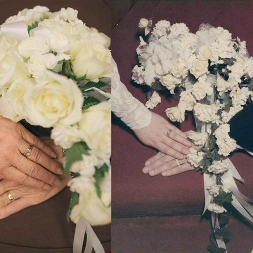 Пожилые супруги повторили свадебную фотосессию спустя 50 лет, напомнив о самом важном в жизни. 04