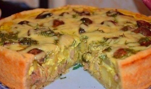Пирог с курицей и картофелем. Пирог с курицей и картофелем.