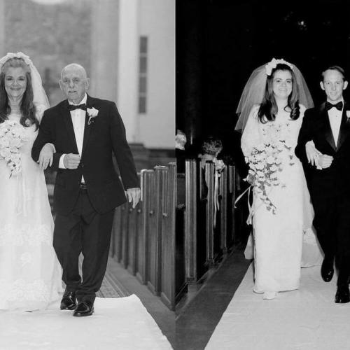 Пожилые супруги повторили свадебную фотосессию спустя 50 лет, напомнив о самом важном в жизни. 07