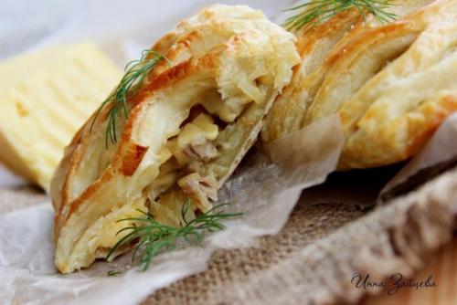 Слойки с курицей и сыром. 08 Слойки с курицей и сыром. 08