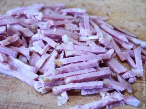 Салат из пекинской капусты с ветчиной. 03