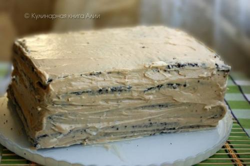 Влажный шоколадный торт с ореховым кремом. 07