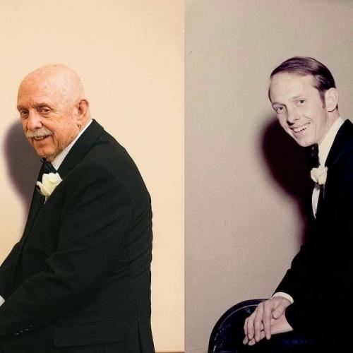 Пожилые супруги повторили свадебную фотосессию спустя 50 лет, напомнив о самом важном в жизни. 03