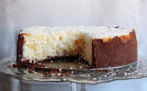 Кокосовый чизкейк с кусочками ананаса. 03 Кокосовый чизкейк с кусочками ананаса. 03