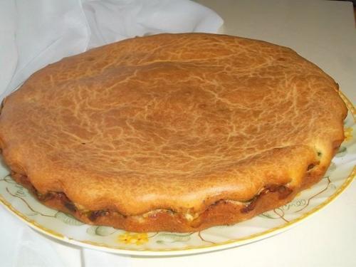 Заливной пирог с зелёным луком и яйцом. 08 Заливной пирог с зелёным луком и яйцом. 08