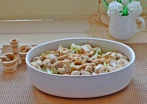 Запеканка из цветной капусты и курицы. 06 Запеканка из цветной капусты и курицы. 06