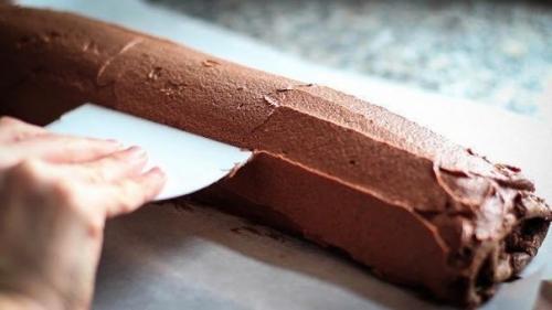 Шоколадно - банановый рулет за 30 минут. 05 Шоколадно - банановый рулет за 30 минут. 05