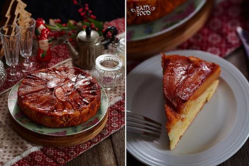 Ванильно - лимонный пирог перевертыш с хурмой. Ванильно - лимонный пирог перевертыш с хурмой.