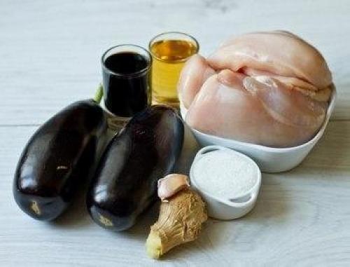 Курица с баклажанами по-китайски. 01 Курица с баклажанами по-китайски. 01