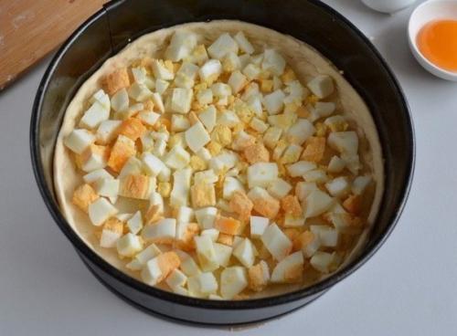 Слоеный пирог с семгой. 06