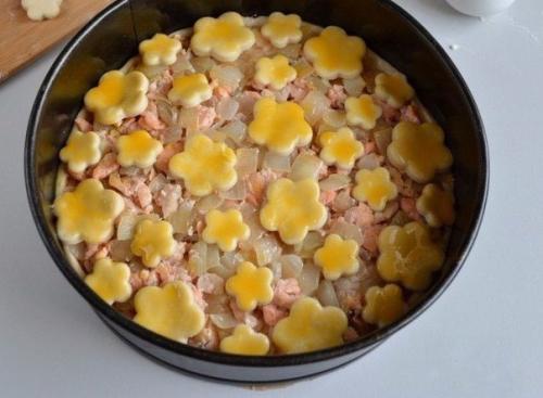 Слоеный пирог с семгой. 08