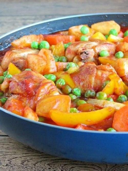 Курица с ананасами. 01 Курица с ананасами. 01