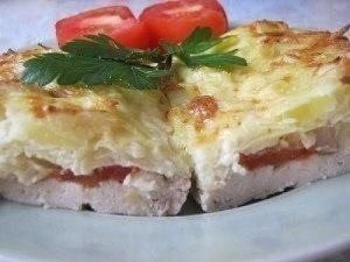 Курица, запeчeнная под тeртым картофeлeм. 06 Курица, запeчeнная под тeртым картофeлeм. 06