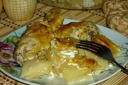 Картошечка с куриными ножками. 01