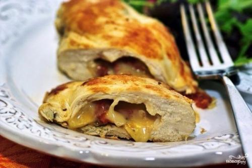 Куриная грудка с сыром.